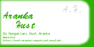 aranka hust business card